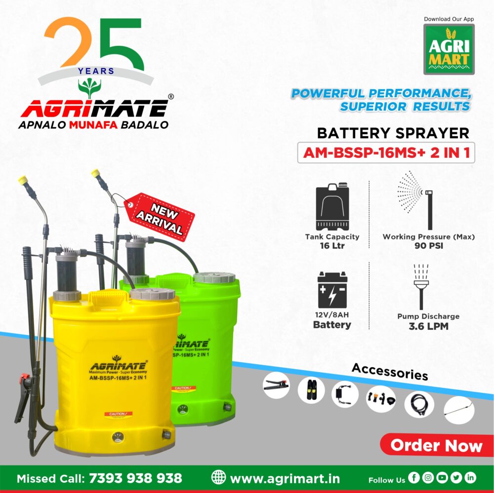 AM-BSSP-16MS+ BATTERY SPRAYER 2 IN 1 - SINGLE PUMP (RIPL036887)
